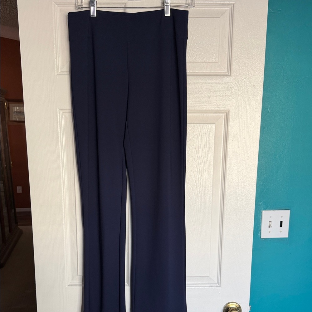 Boston Proper Navy Wide-Leg Dress Pants